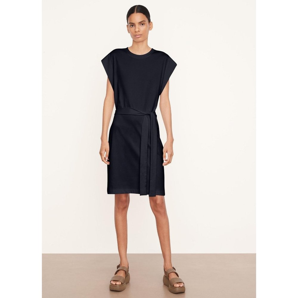 NWOT VINCE Crewneck Muscle navy Dress SIZE XS